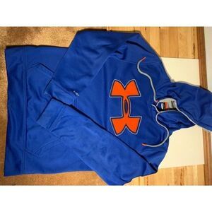 Under Armour Blue & Orange Hoodie SM/P loose fit